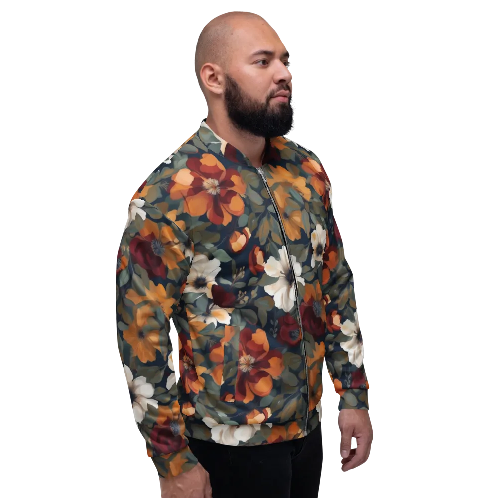 Autumn Velvet on Bomber Jacket — Right