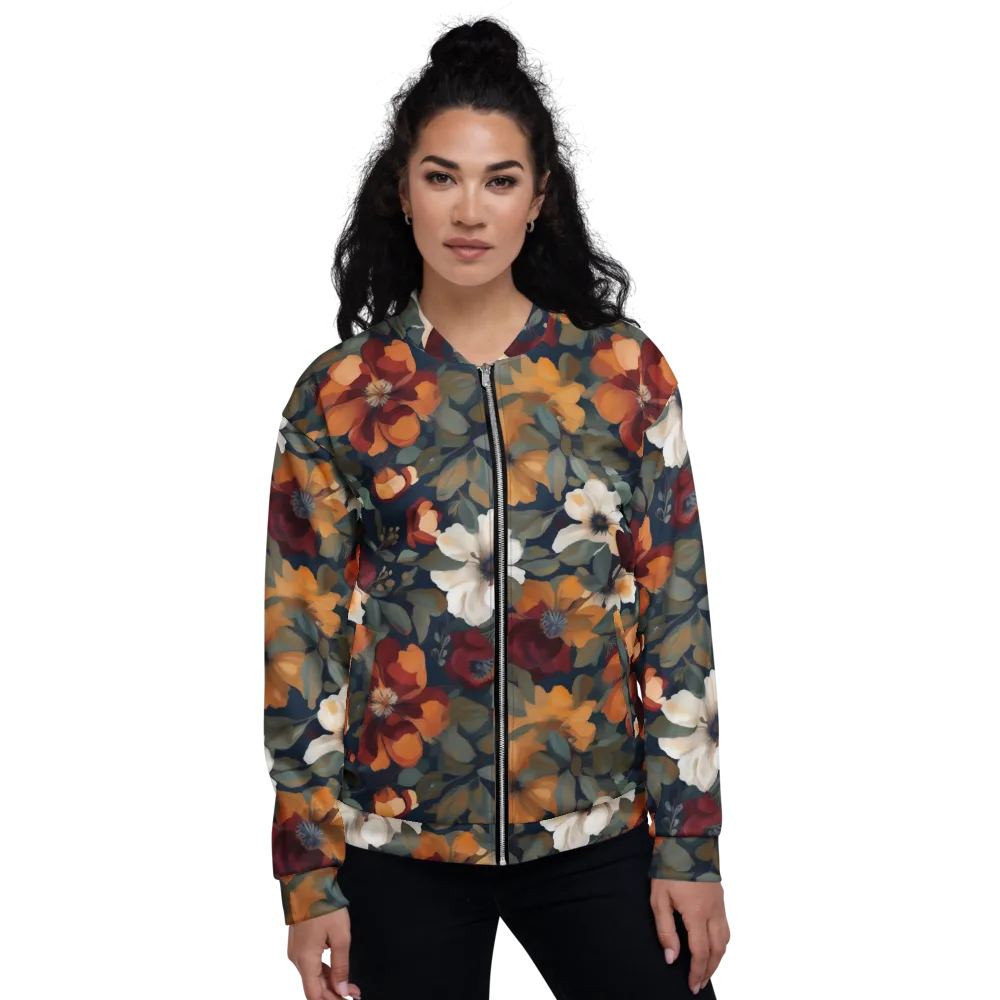Autumn Velvet on Bomber Jacket — Front