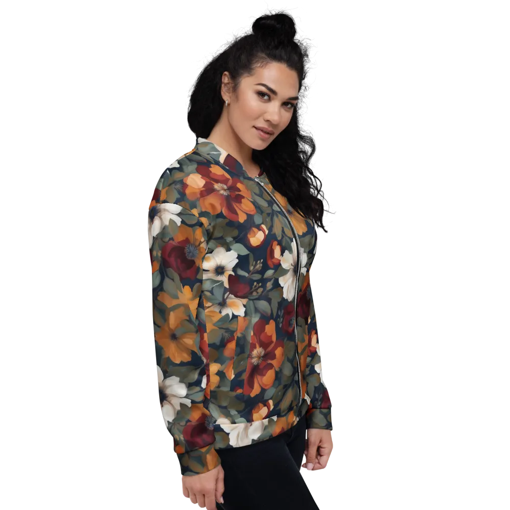Autumn Velvet on Bomber Jacket — Right