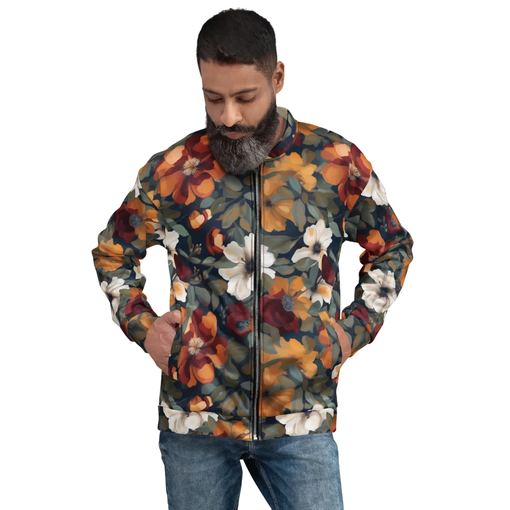 Autumn Velvet on Bomber Jacket — Front