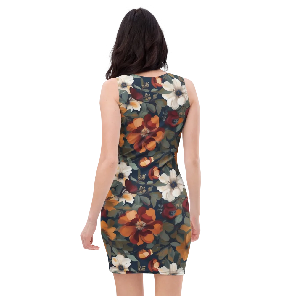 Autumn Velvet on Bodycon Dress — Back