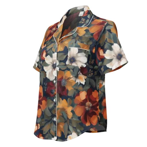 Autumn Velvet on a Women's Short Sleeve Pajama Top
