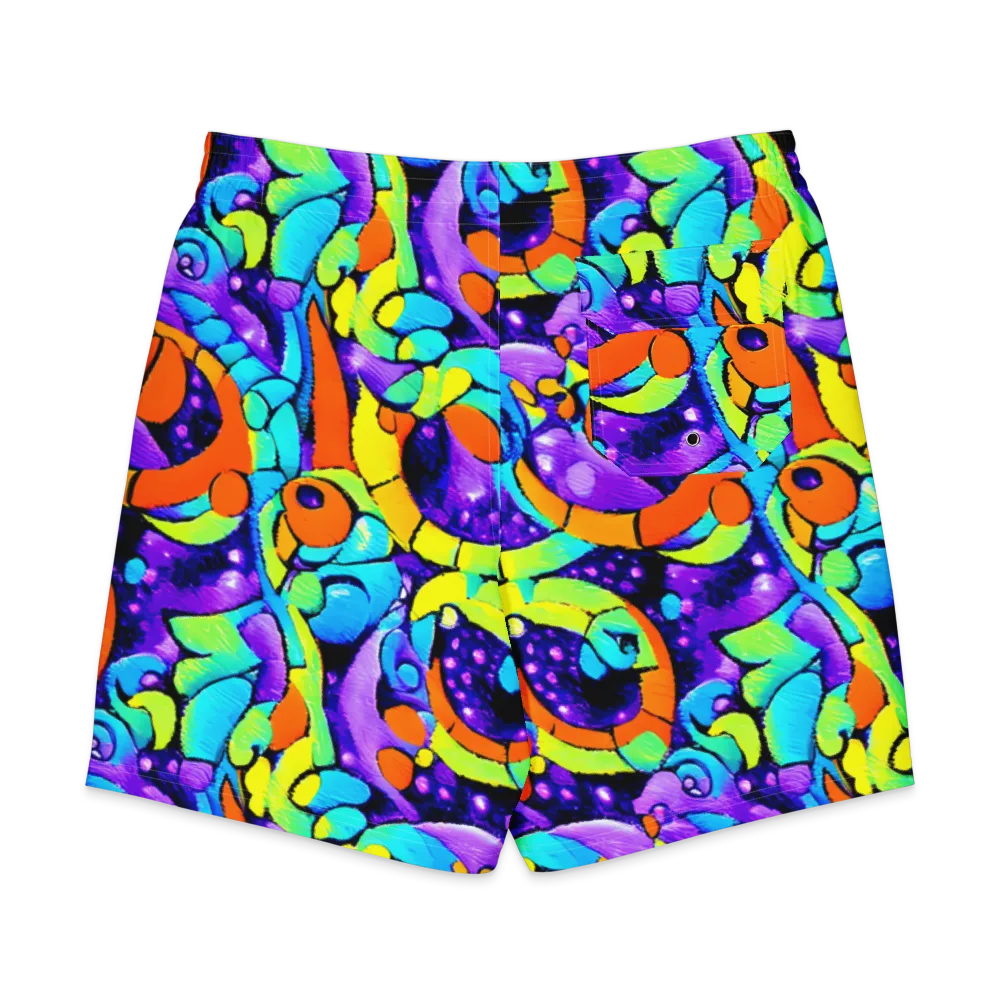 Vivid Collision on Men's Board Shorts — Back
