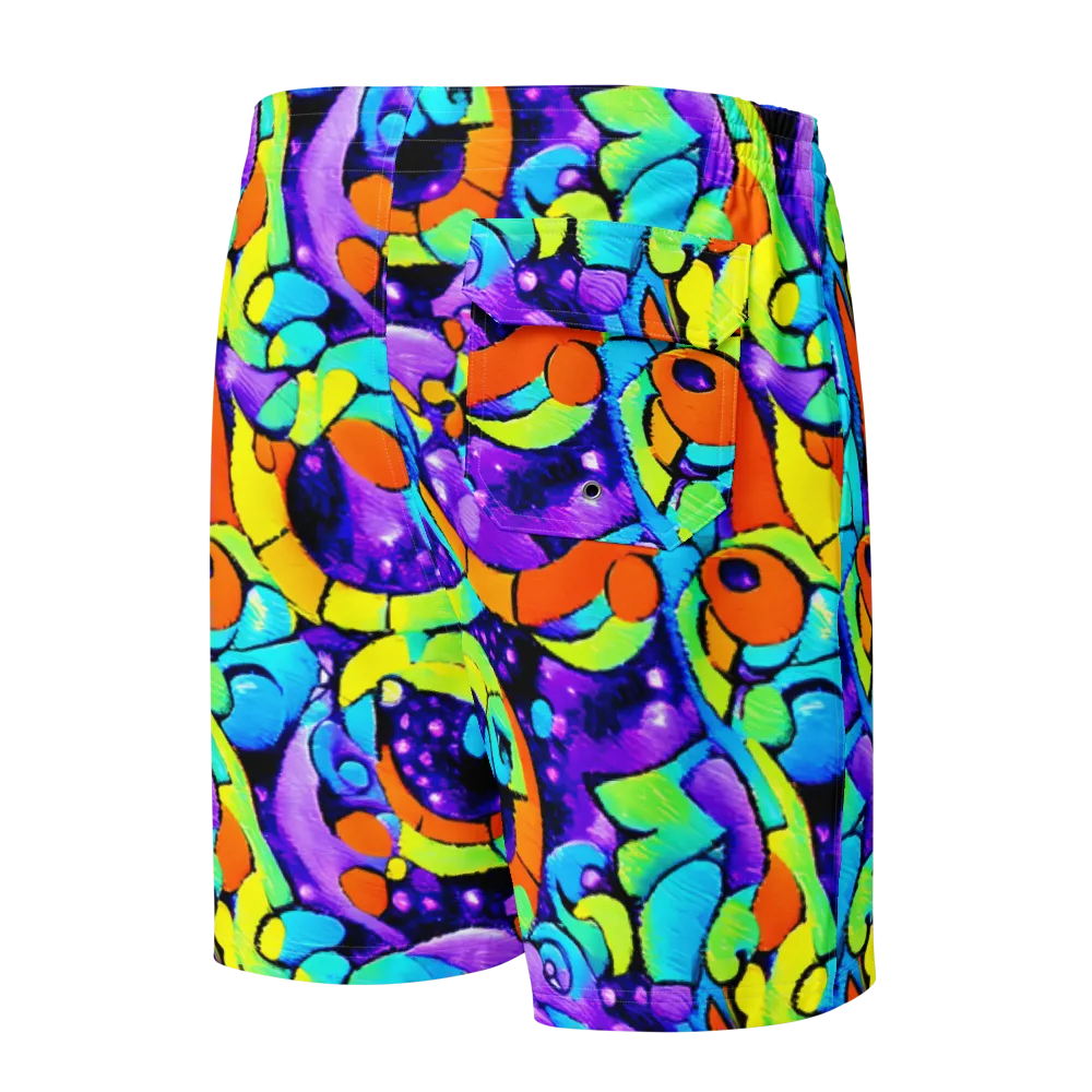 Vivid Collision on Men's Board Shorts — Back