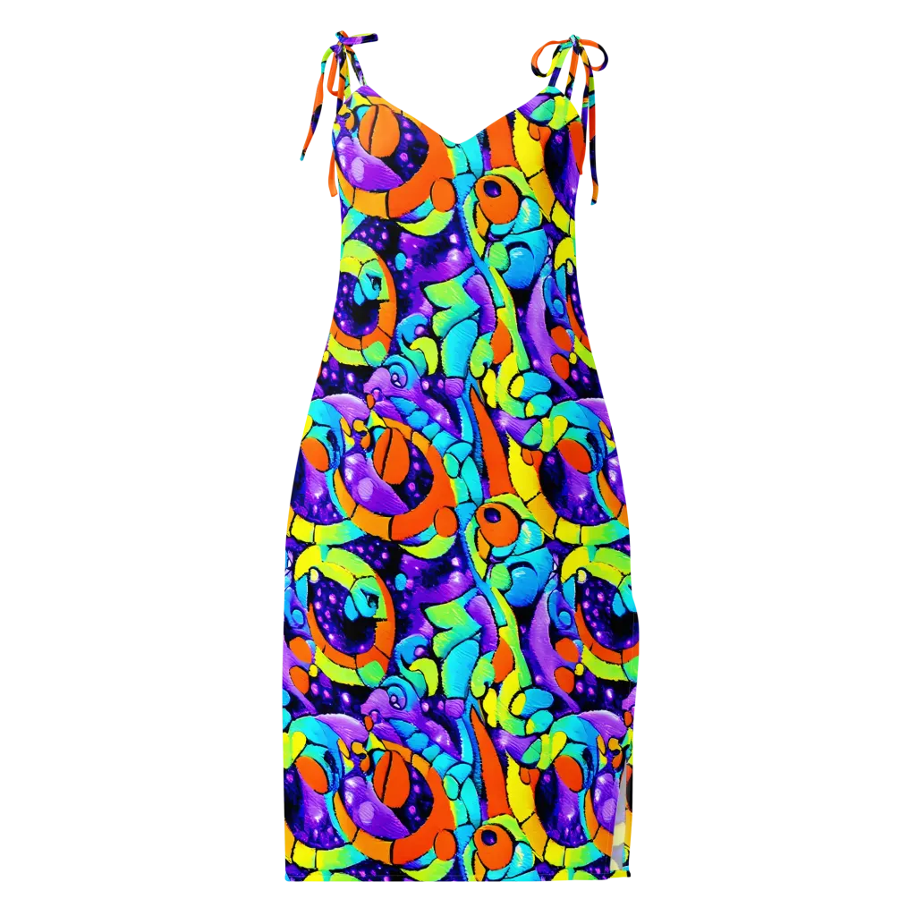 Vivid Collision on Slip Dress — Front