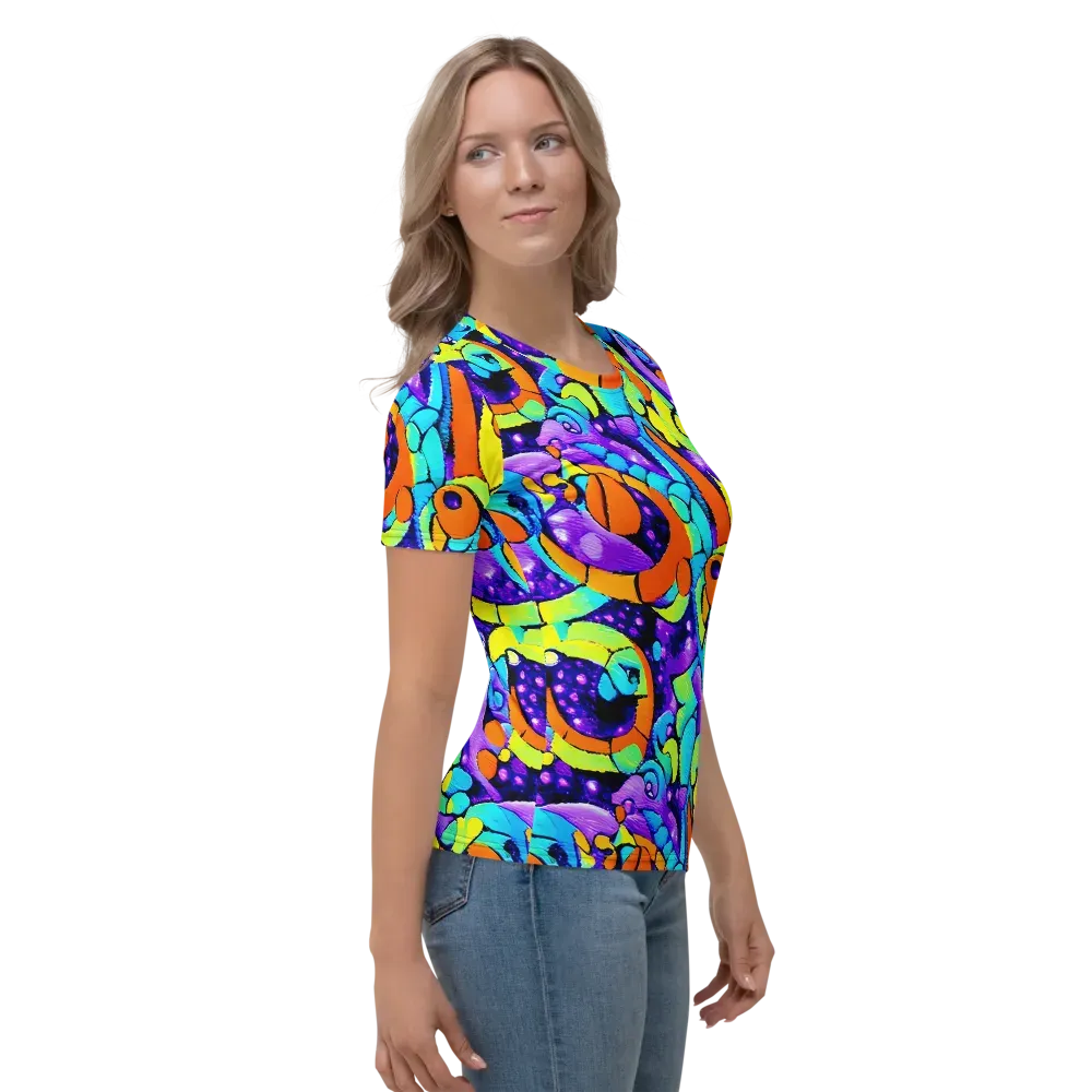 Vivid Collision on Women's Crew Neck T-Shirt — Right