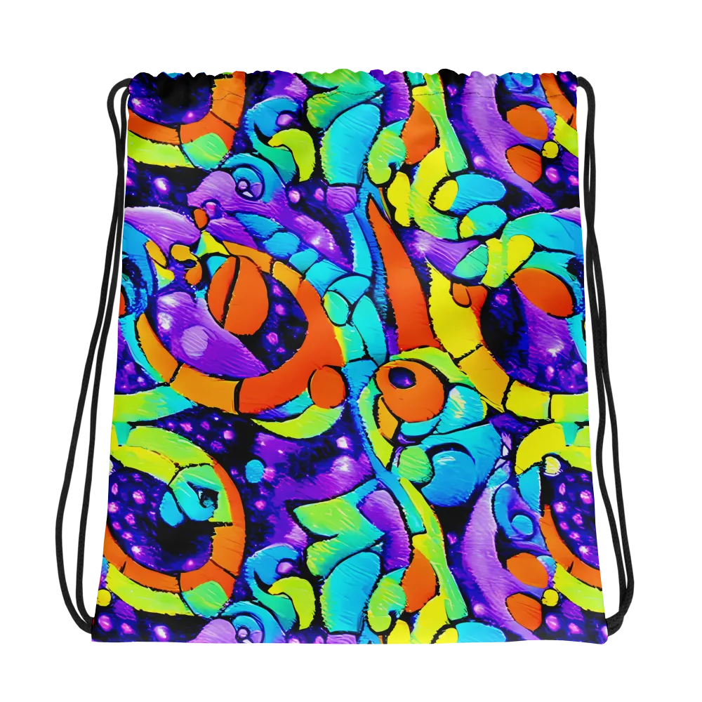 Vivid Collision on Drawstring Bag — Photo