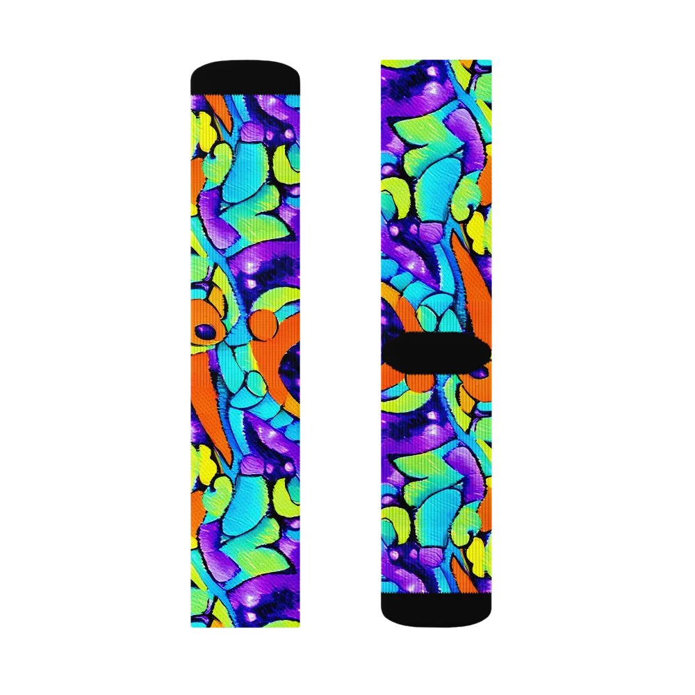 Vivid Collision on Socks — Left Sock