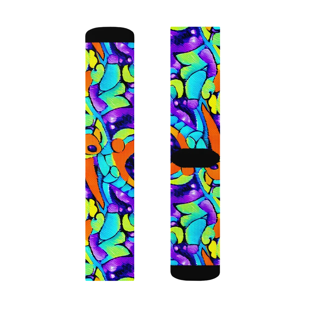 Vivid Collision on Socks — Right Sock