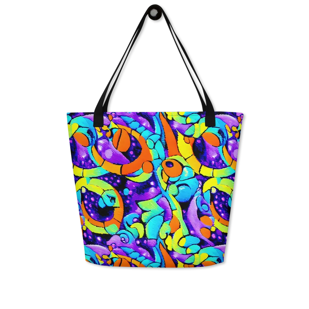 Vivid Collision on Large Tote Bag W/ Pocket — Front