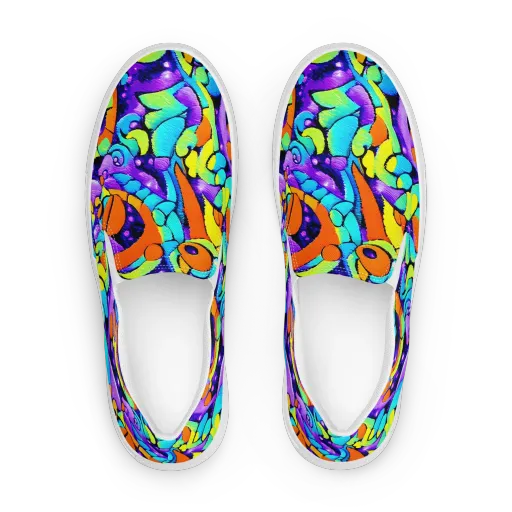 Vivid Collision on a Women's Slip-On Canvas Shoes