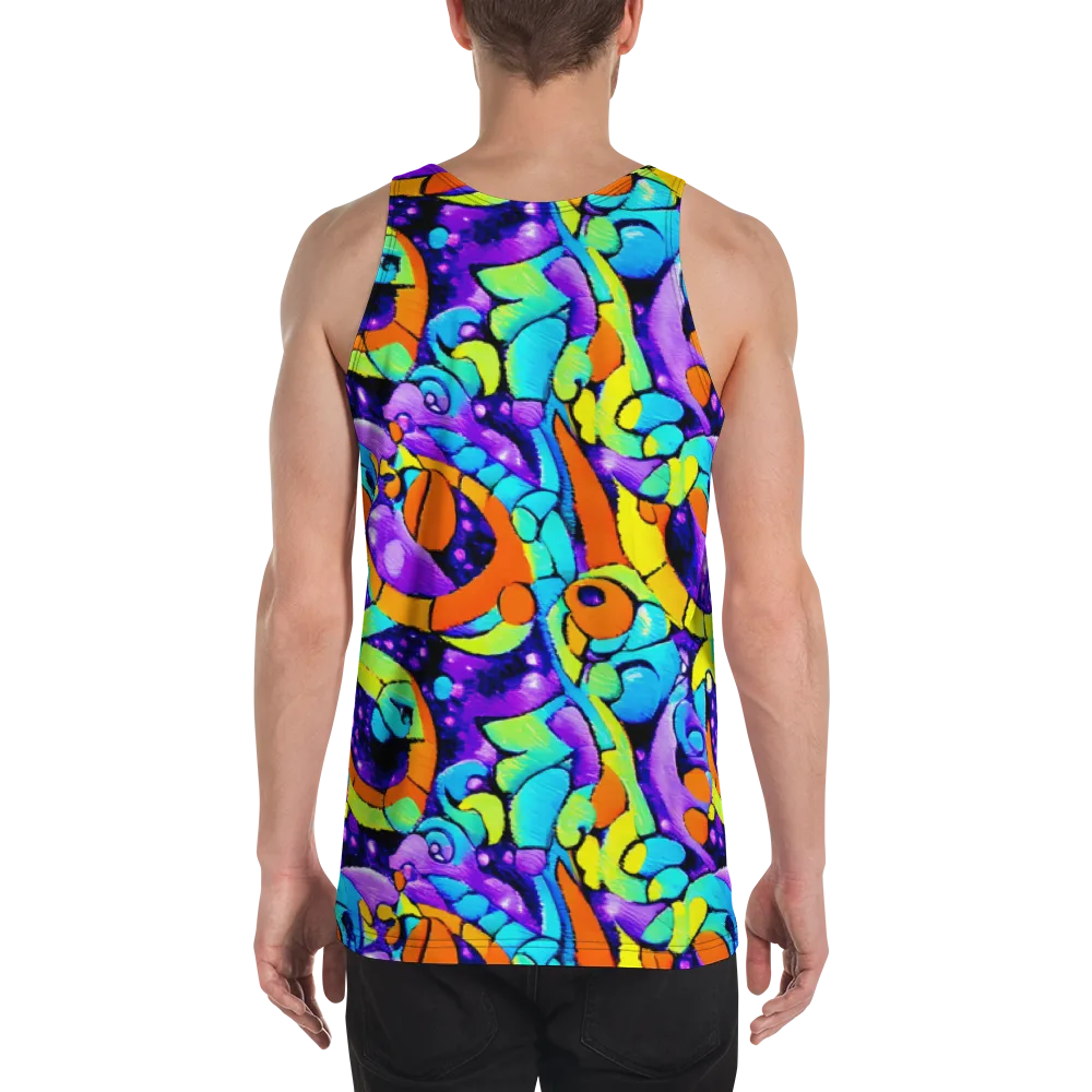 Vivid Collision on Men's Tank Top — Back