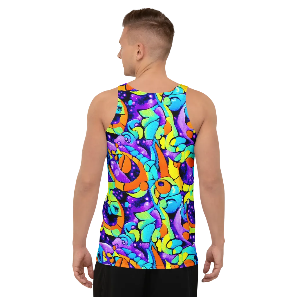 Vivid Collision on Men's Tank Top — Back