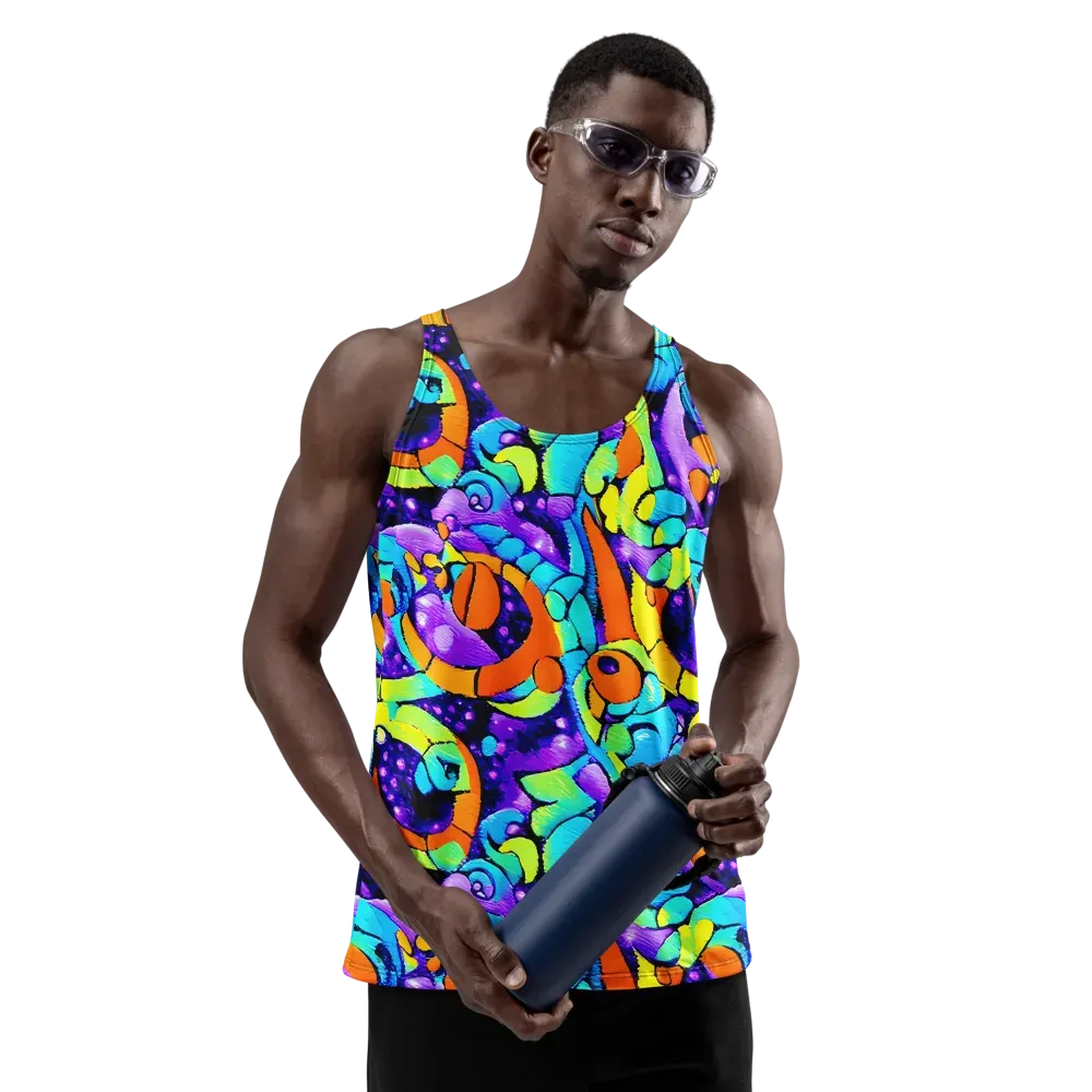 Vivid Collision on Men's Tank Top — Front
