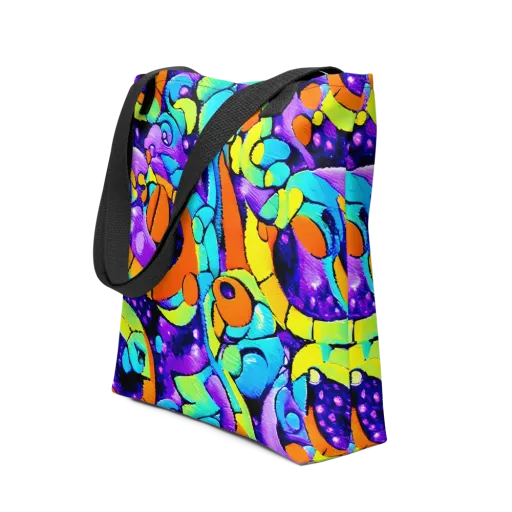 Vivid Collision on a Tote Bag