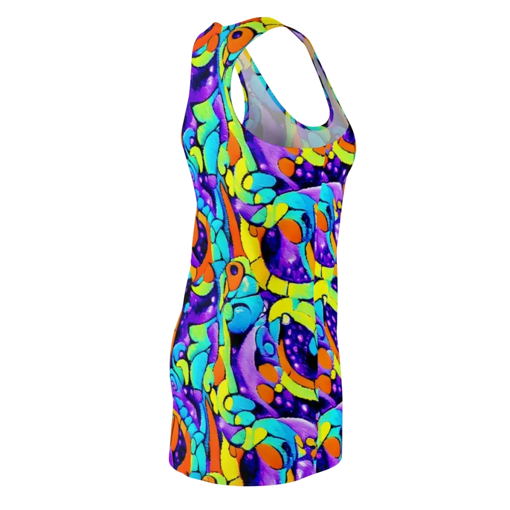 Vivid Collision on Racerback Dress — Back Side