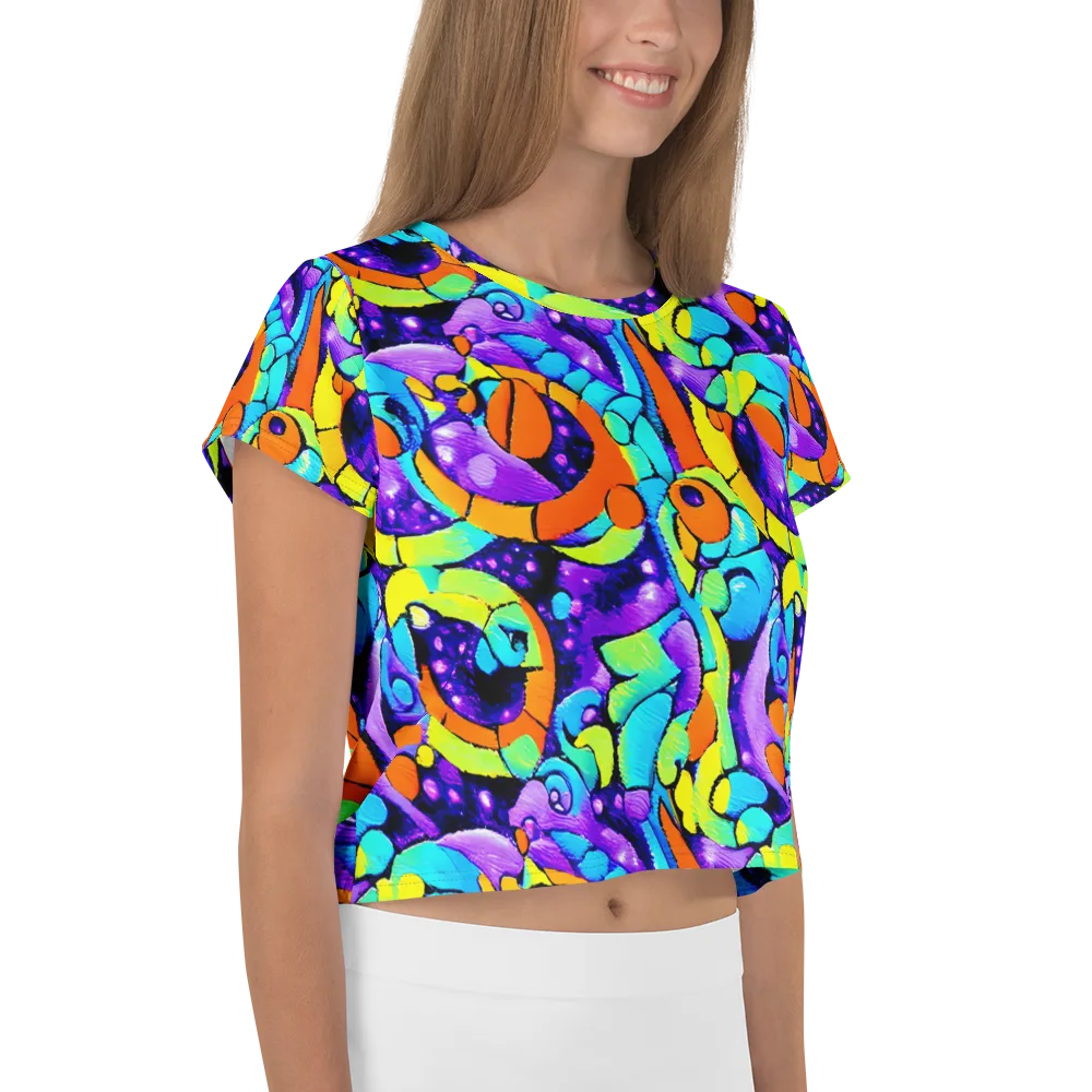 Vivid Collision on Crop Tee — Right