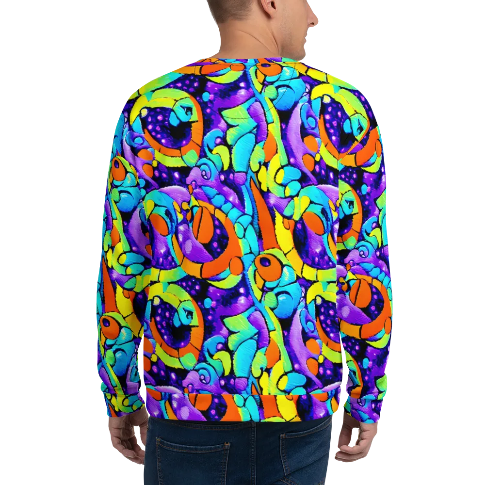 Vivid Collision on Sweatshirt — Back