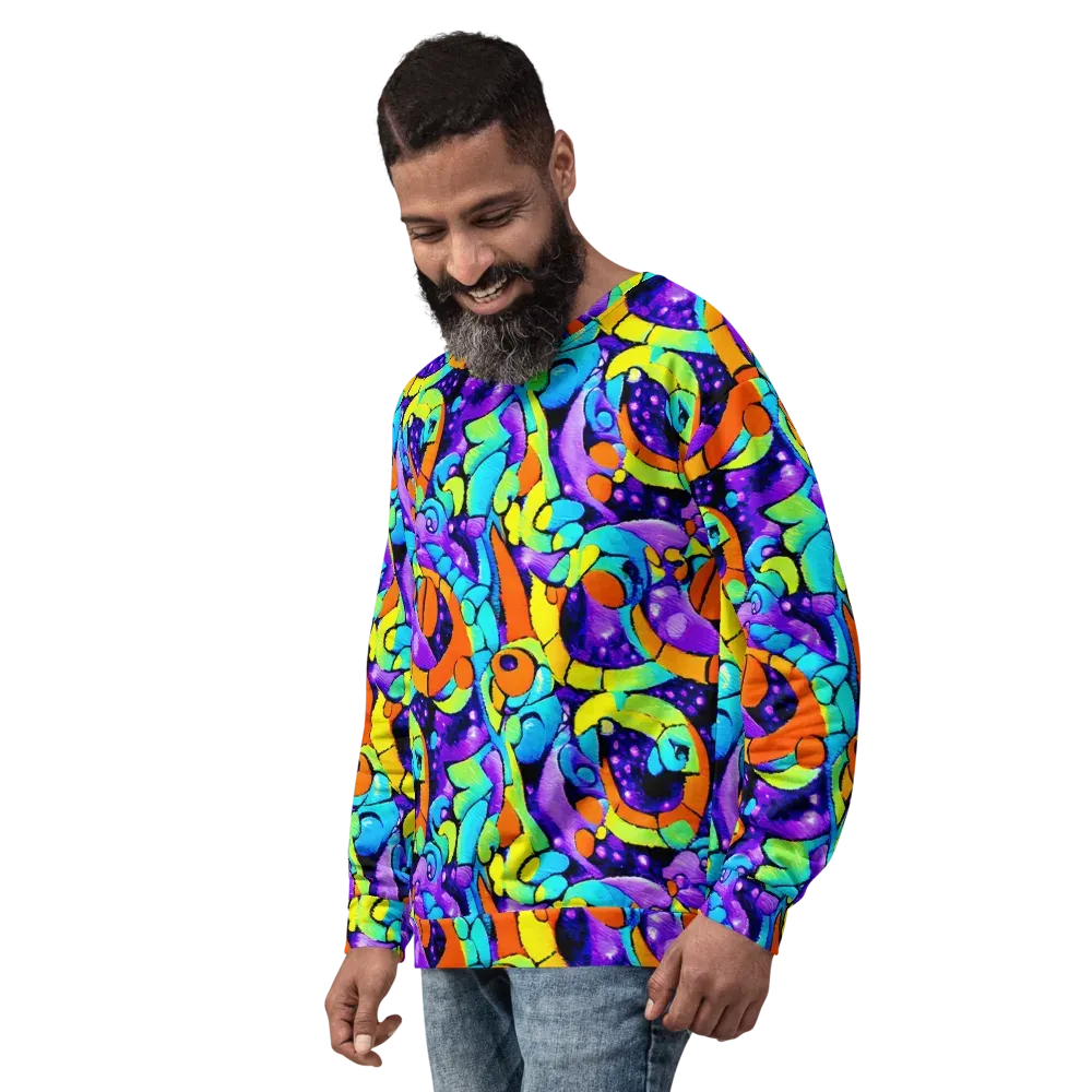 Vivid Collision on Sweatshirt — Left Front