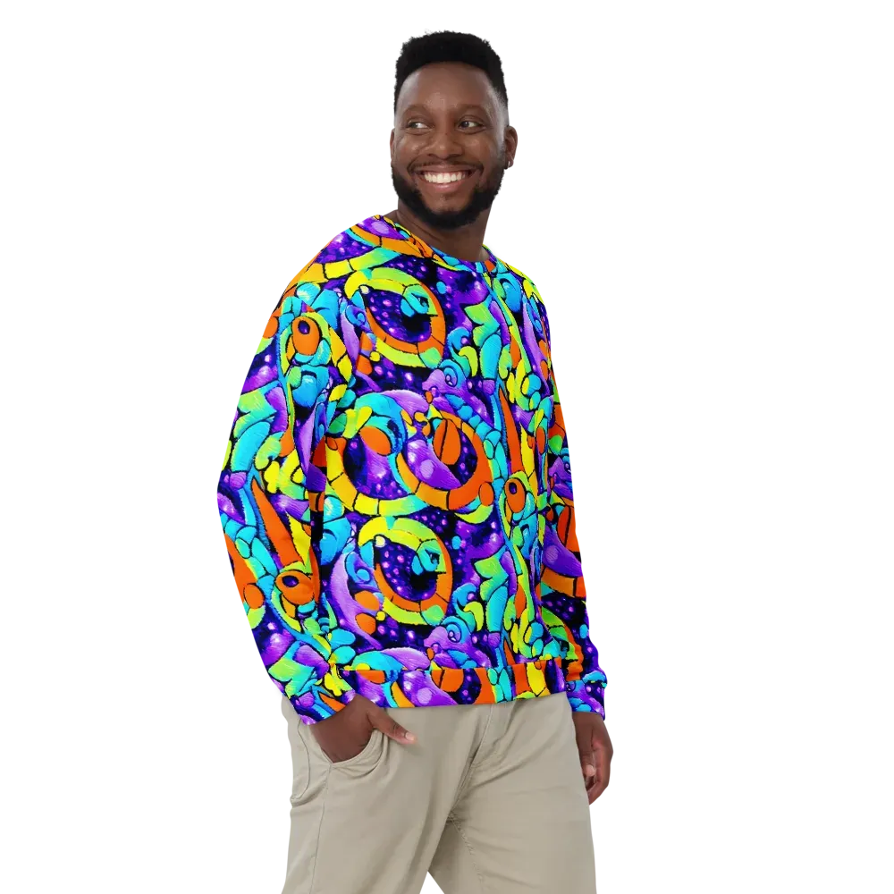 Vivid Collision on Sweatshirt — Front