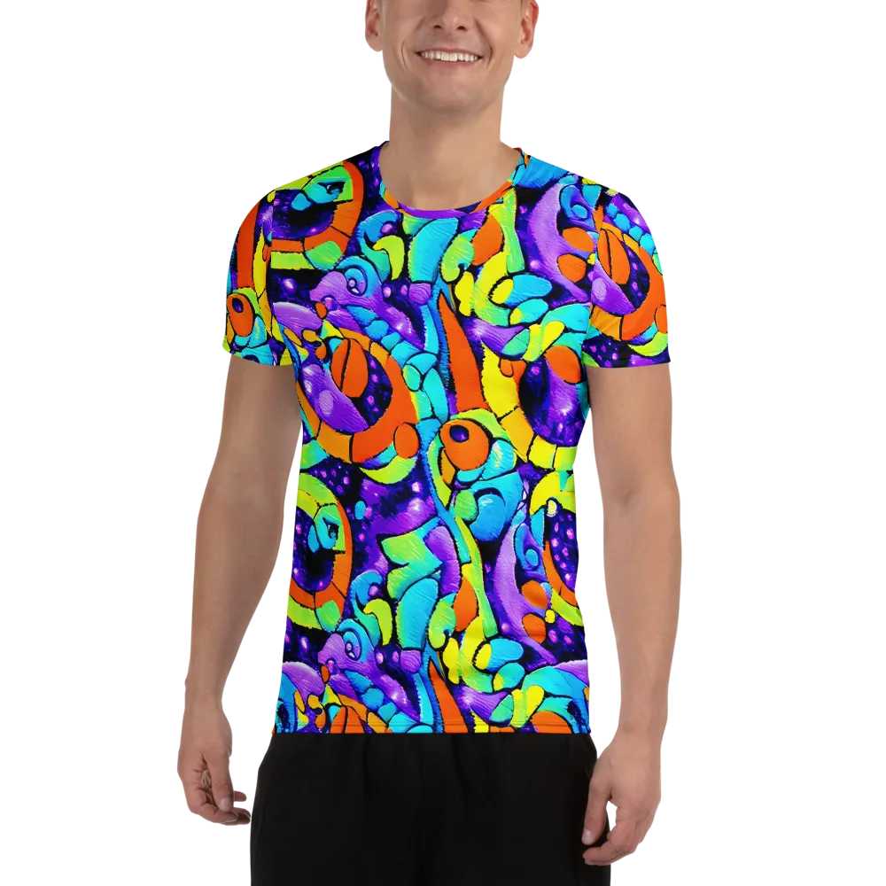 Vivid Collision on Men's Athletic T-Shirt — Front