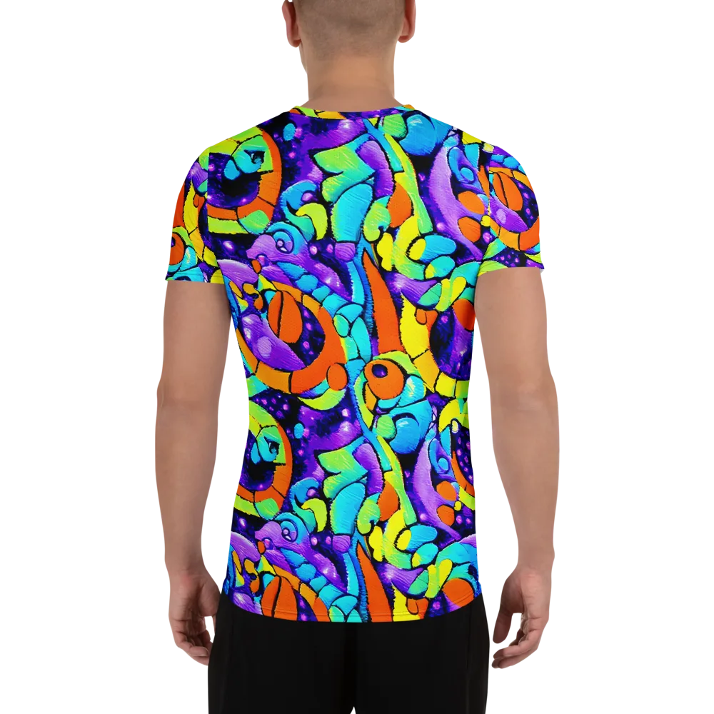 Vivid Collision on Men's Athletic T-Shirt — Back