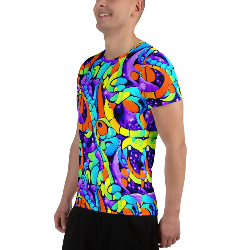 Vivid Collision on Men's Athletic T-Shirt — Left