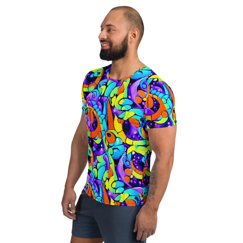 Vivid Collision on Men's Athletic T-Shirt — Left