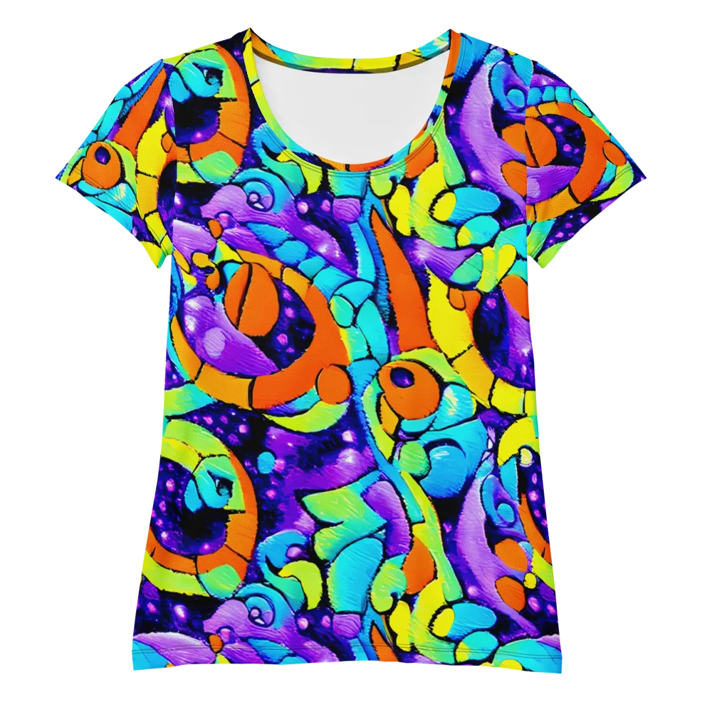 Vivid Collision on Women's Athletic T-Shirt — Front