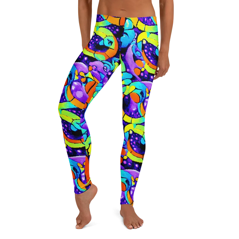 Vivid Collision on Leggings — Front