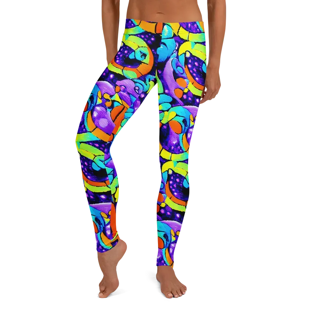 Vivid Collision on Leggings — Front