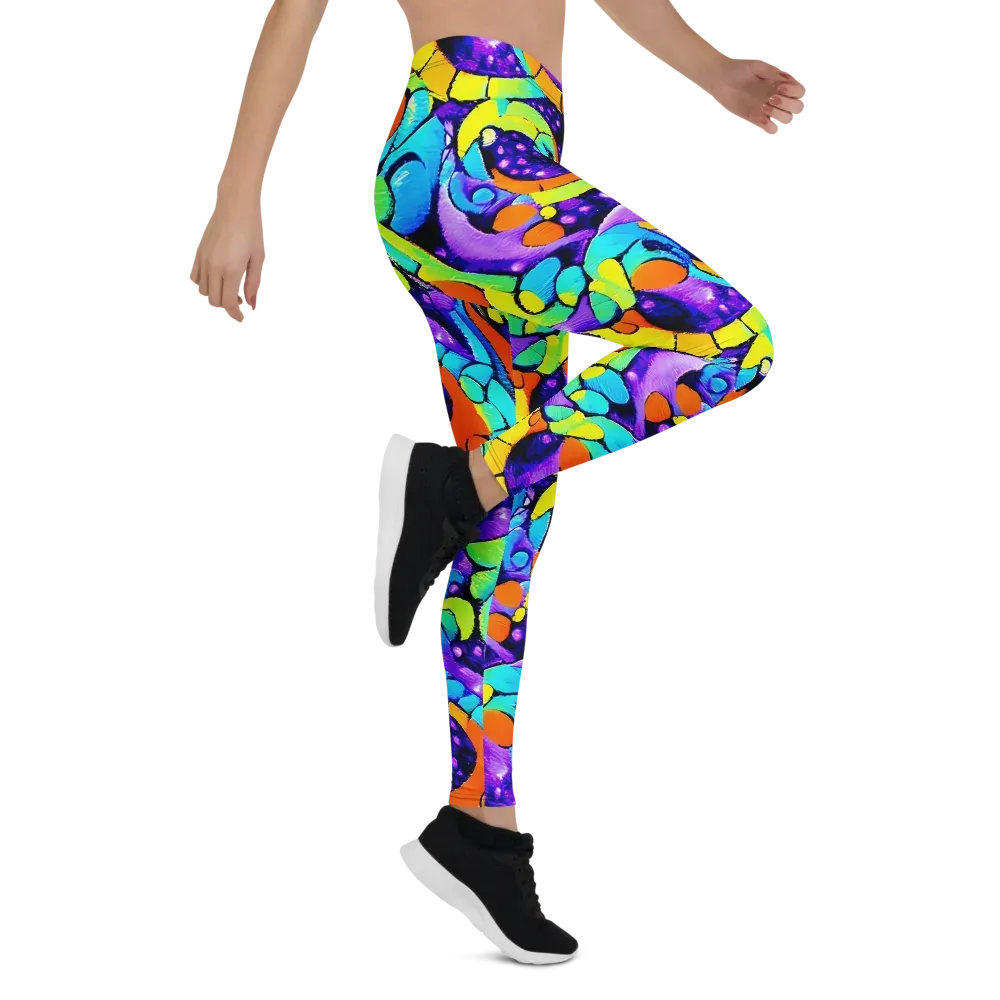 Vivid Collision on Leggings — Right