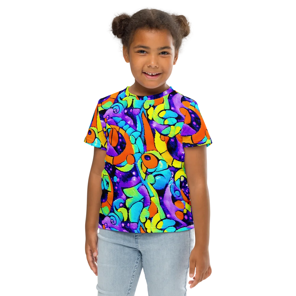 Vivid Collision on Kids Crew Neck T-Shirt — Front