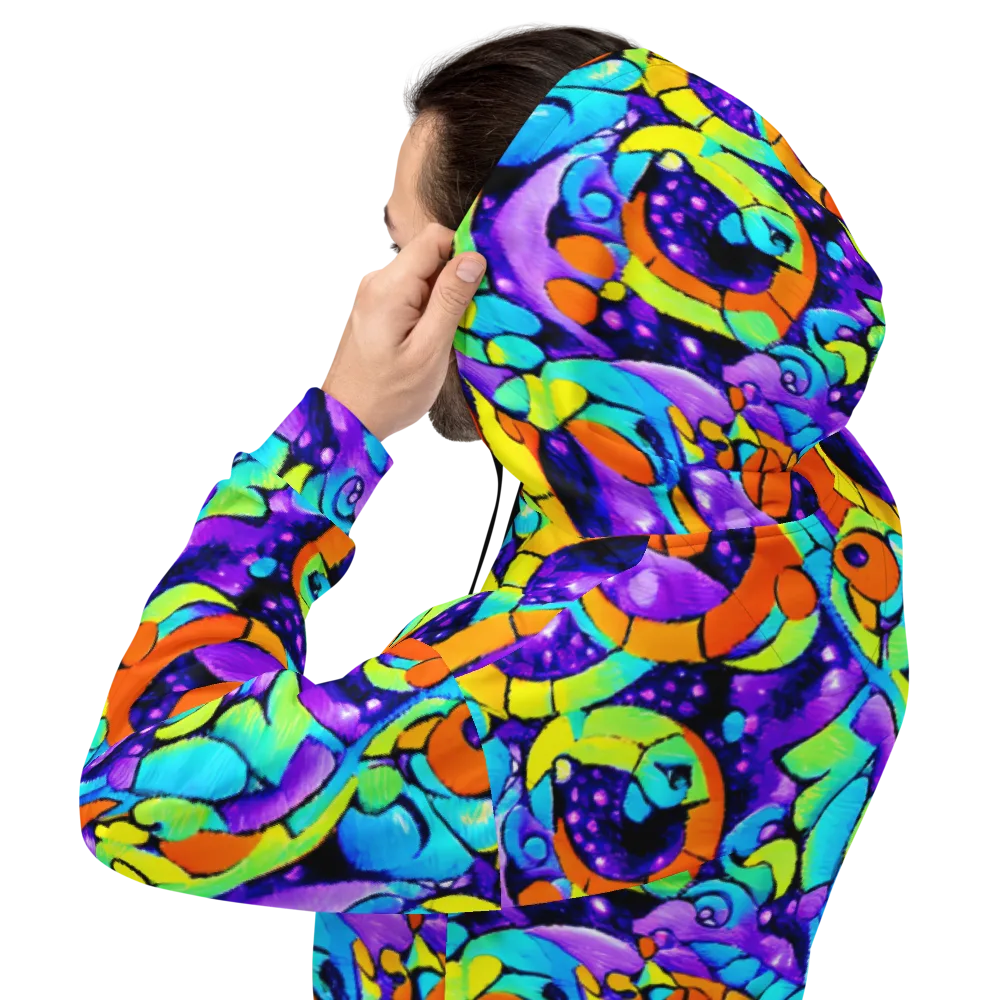 Vivid Collision on Hoodie — Back