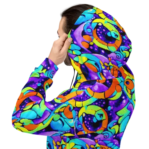 Vivid Collision on a Hoodie