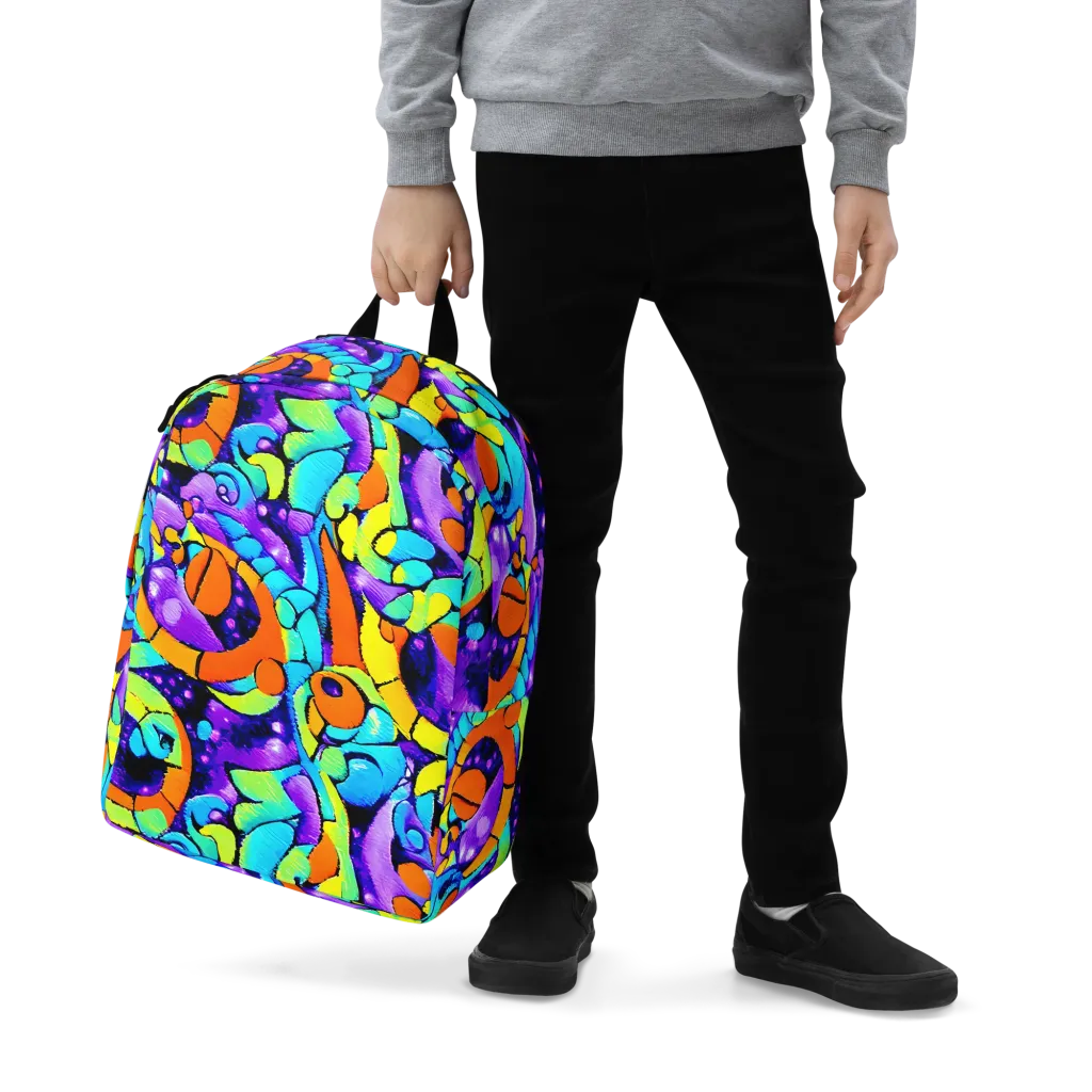 Vivid Collision on Minimalist Backpack — Zoomed-in