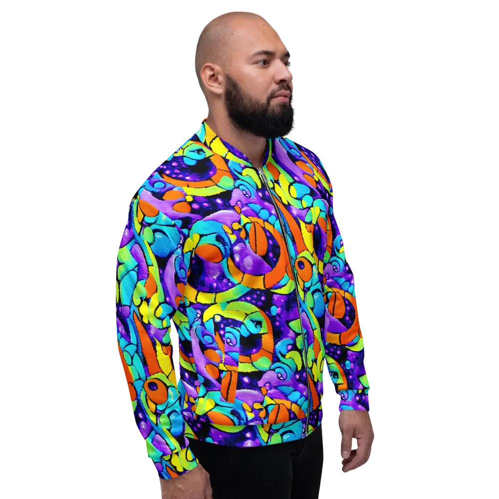 Vivid Collision on Bomber Jacket — Right