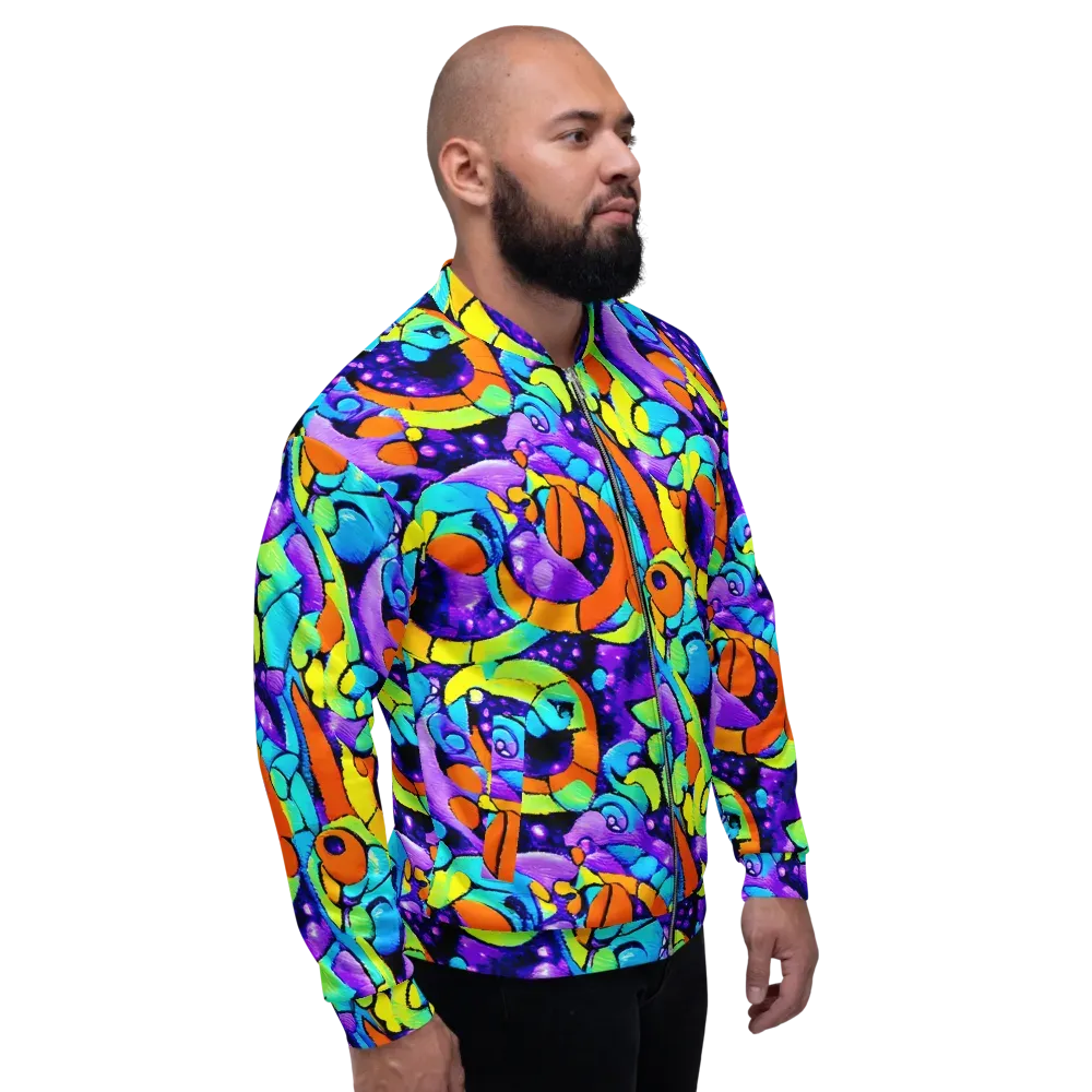 Vivid Collision on Bomber Jacket — Right