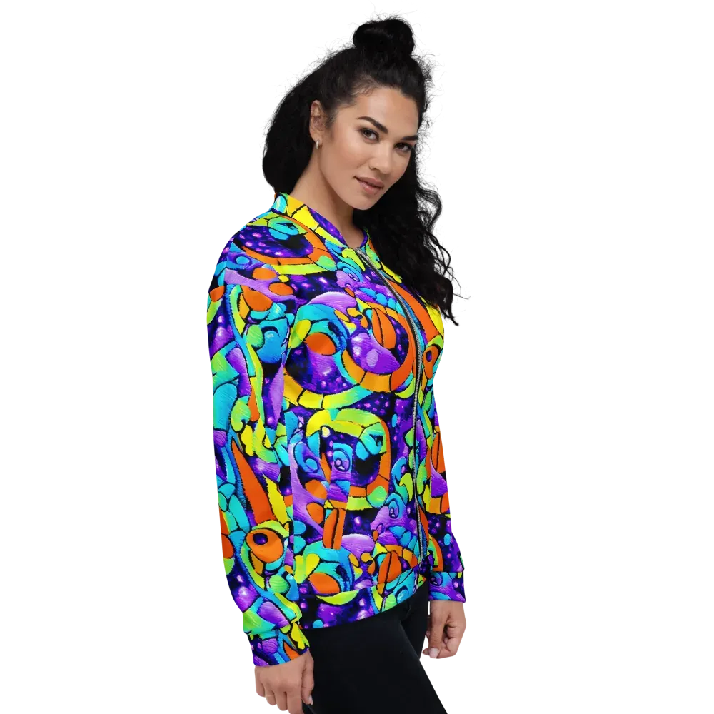 Vivid Collision on Bomber Jacket — Right