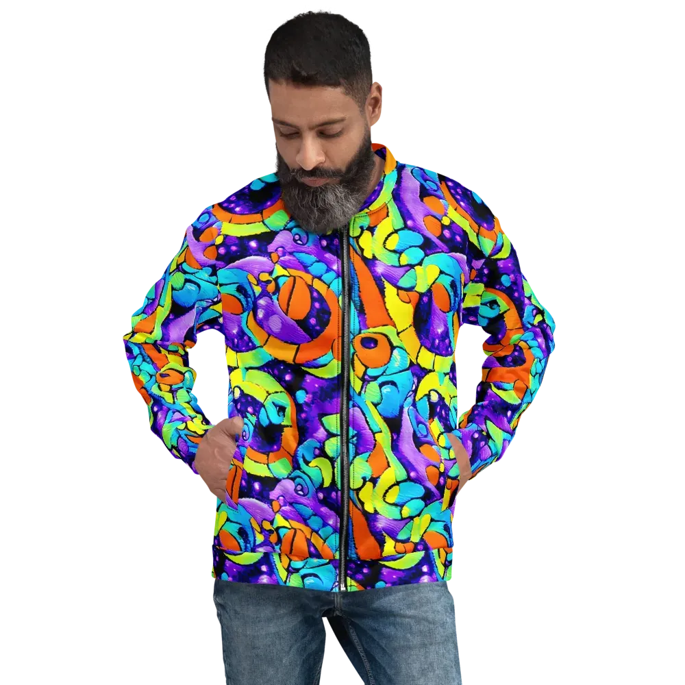 Vivid Collision on Bomber Jacket — Front