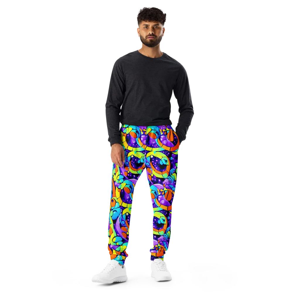 Vivid Collision on Men's Joggers — Front
