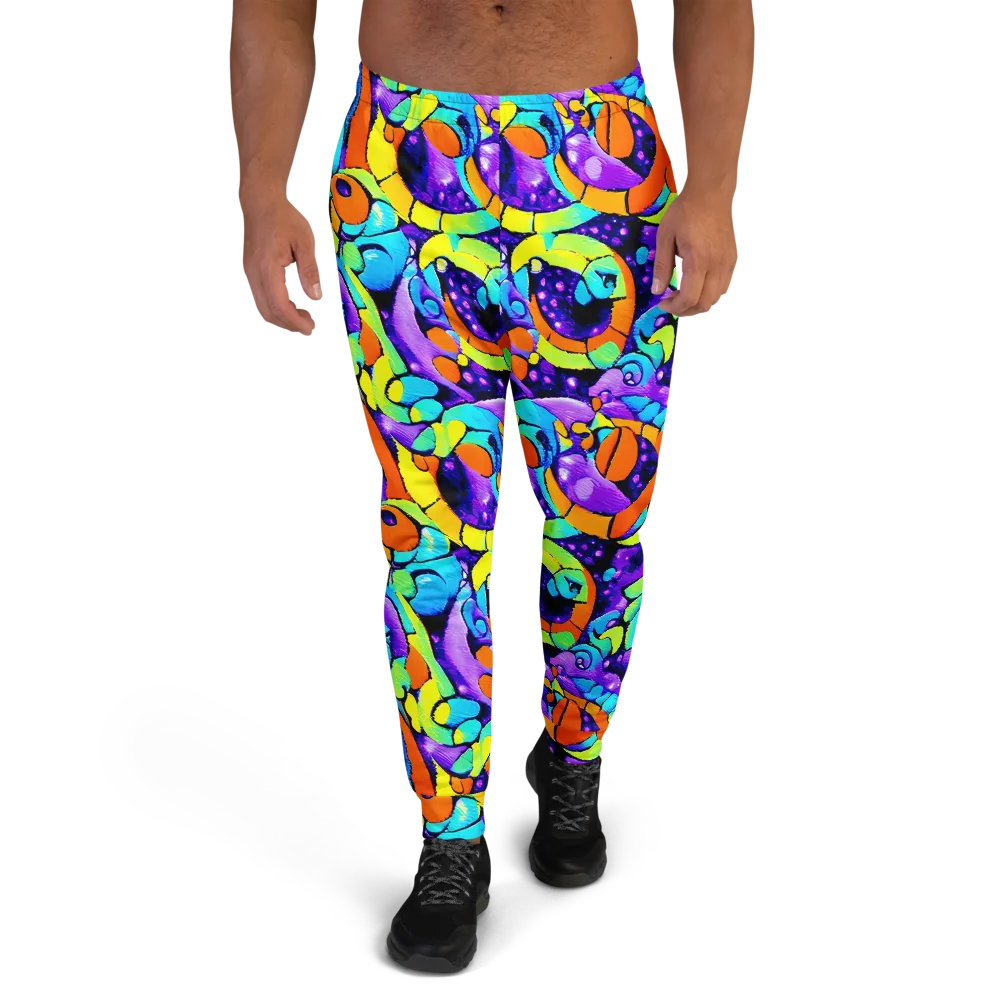 Vivid Collision on Men's Joggers — Front