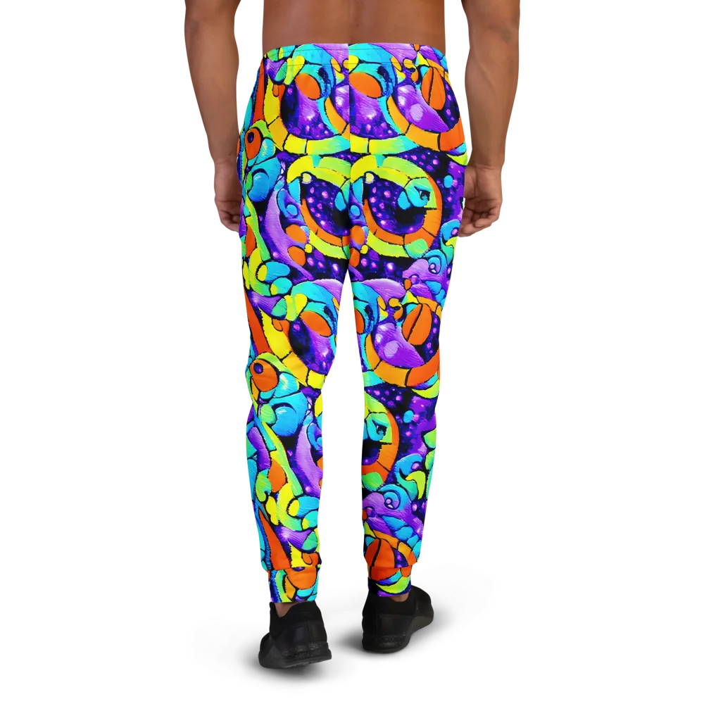 Vivid Collision on Men's Joggers — Back