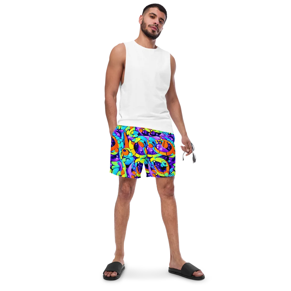 Vivid Collision on Swim Trunks — Front