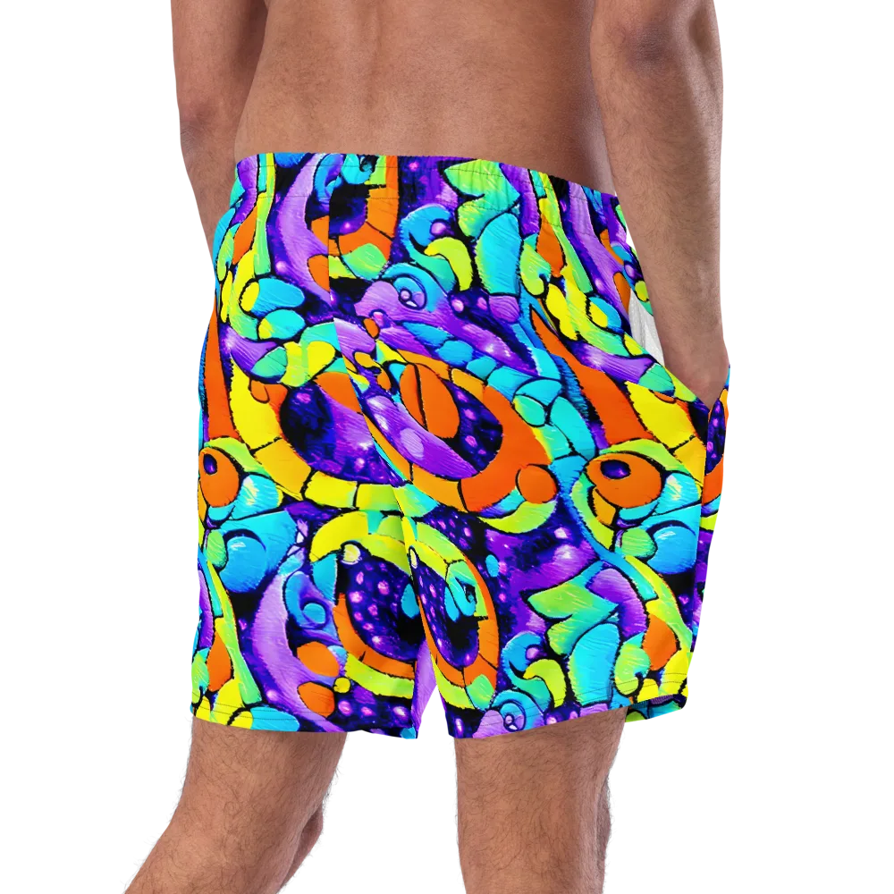 Vivid Collision on Swim Trunks — Right Back