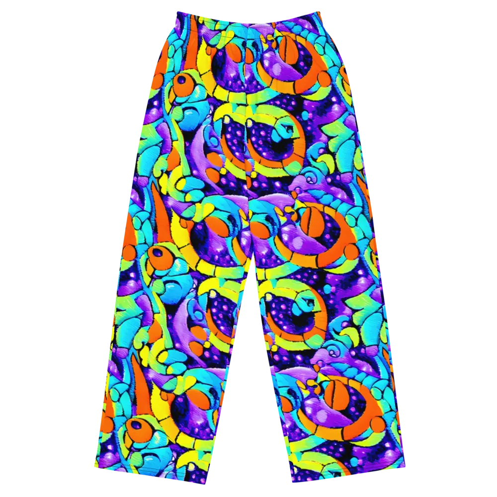 Vivid Collision on Wide-Leg Pants — Front
