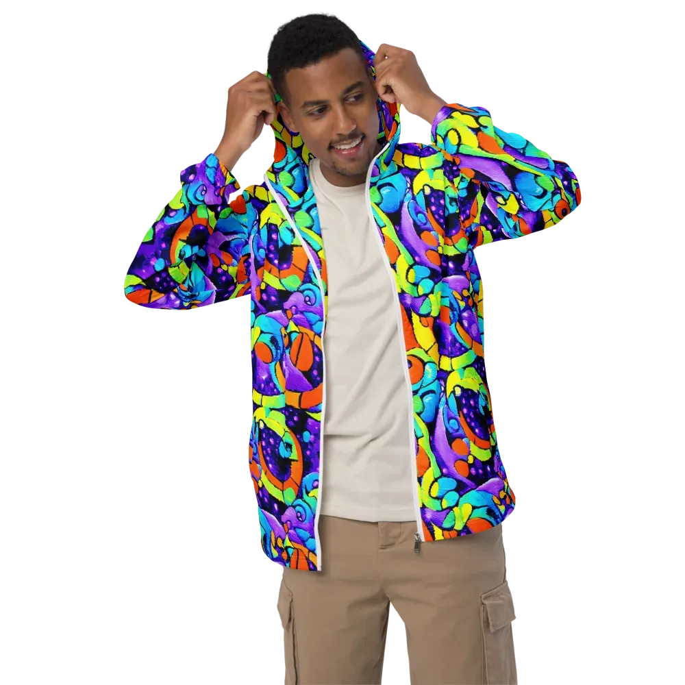 Vivid Collision on Men's Windbreaker — Front
