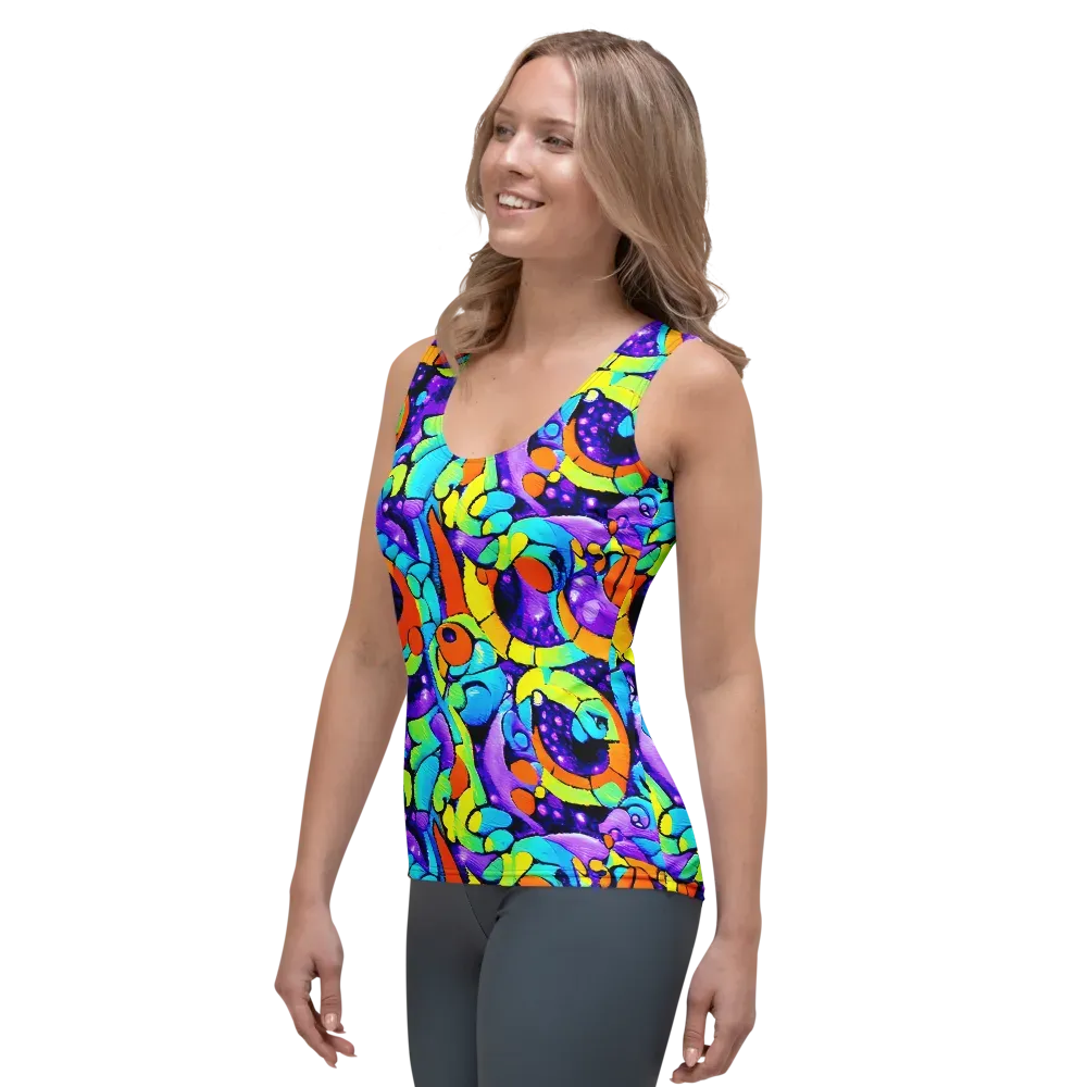 Vivid Collision on Women's Tank Top — Left Front