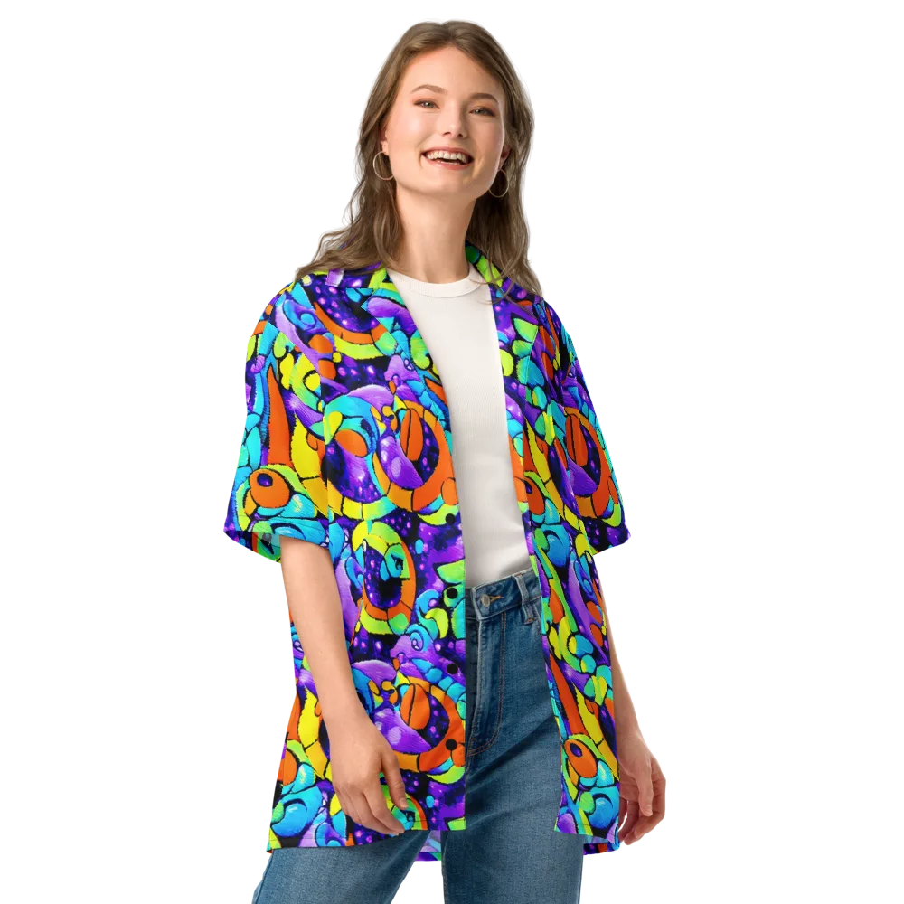 Vivid Collision on Button Shirt — Front
