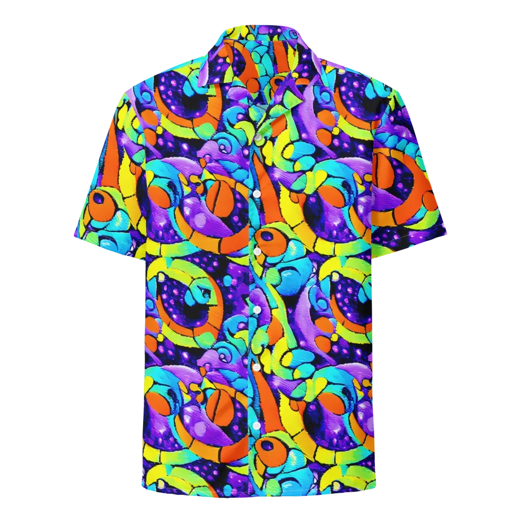 Vivid Collision on Button Shirt — Front